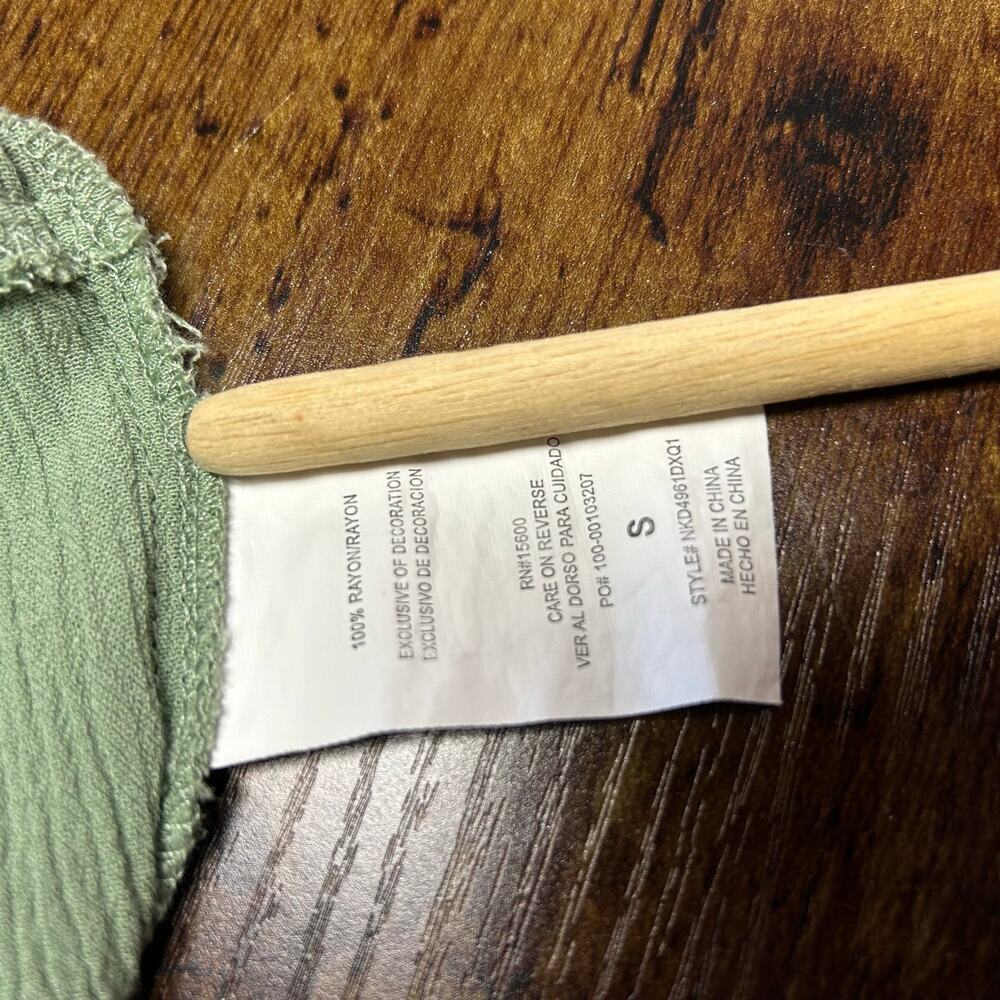 Rewind Sage Green Ruffle Romper Small - Picture 4 of 5